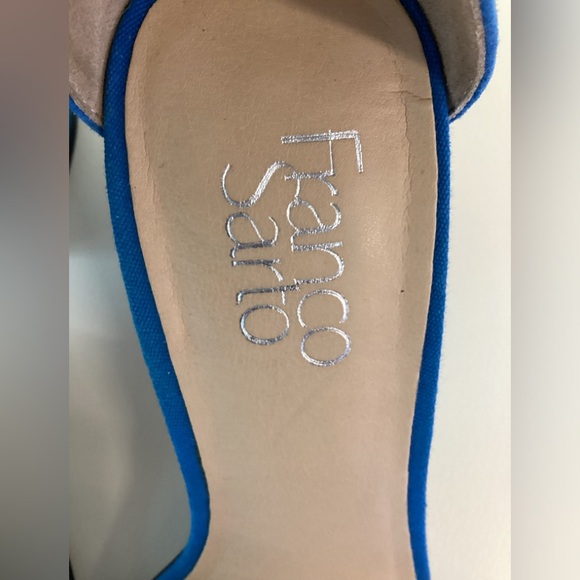 Franco Sarto Blue heels with wrap ankle Size 9 - Picture 7 of 9